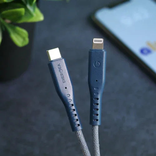 Energea Flow Usb-C To Lightning Cable 1.5M - Blue - Tashqila Energea Flow Usb-C To Lightning Cable 1.5M - Blue - Tashqila